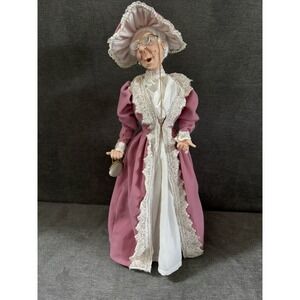 Vintage Jacqueline Kent Christmas Carol Doll Holding Purse, Pink Dress 2003